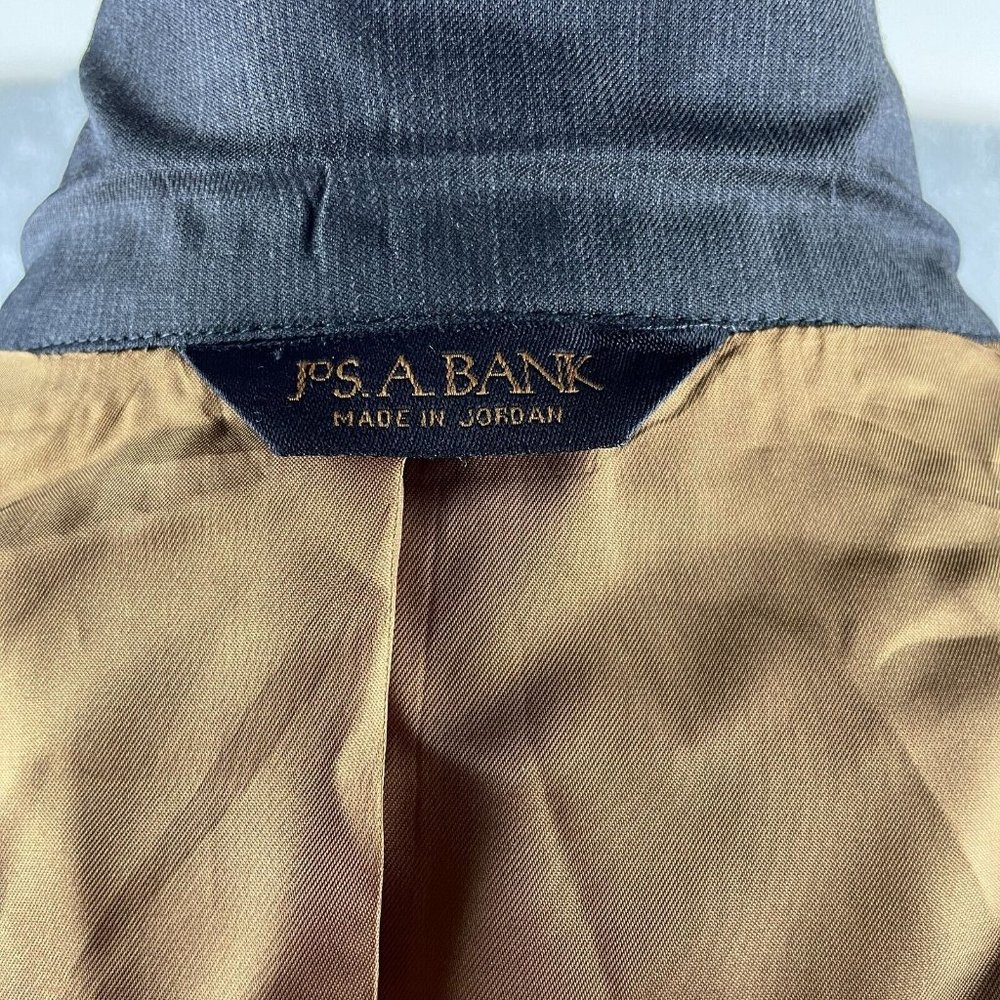 Joseph Jos.A.Bank Blazer Mens 40R Brown Grey Stripe Slim Fit Sport Coat Jacket - Picture 9 of 11